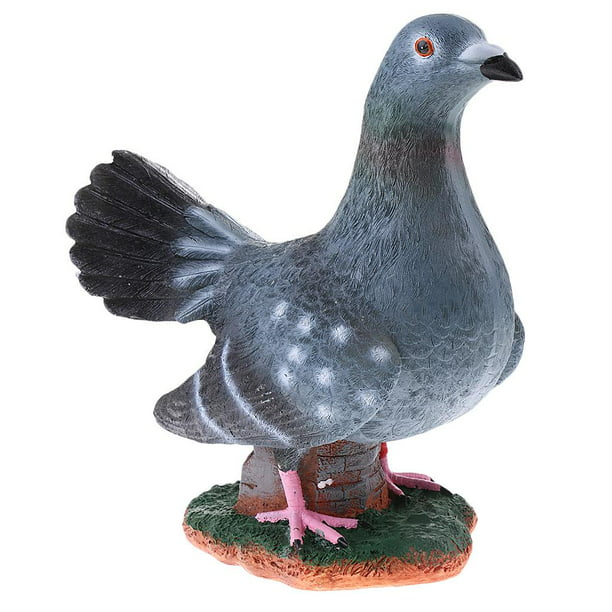Garden Ornament Resin Artificial Bird Patio Decor Lifelike Dove Sculptures 